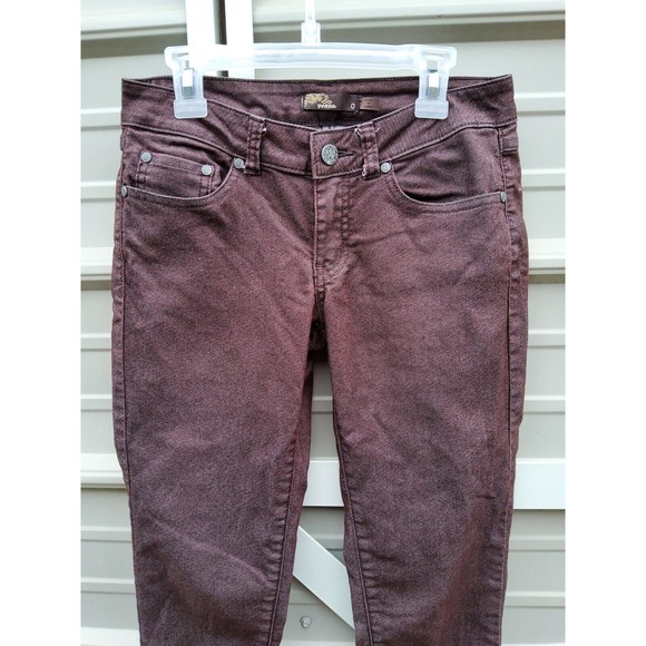 PrAna  Skinny Briann Women’s Pant - Size 0 Burgundy - Picture 2 of 3